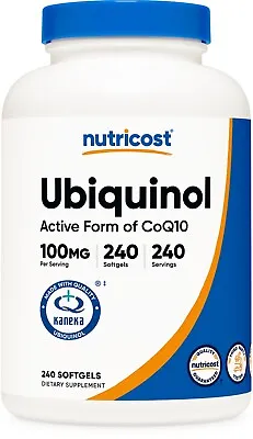 Nutricost Ubiquinol Softgels (240 Servings - 100 Mg Per Serving) • $72.98