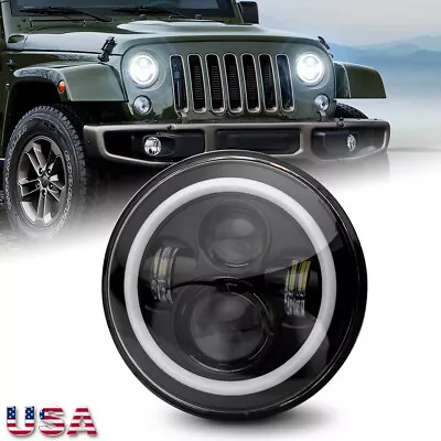 7  Round LED Headlight Halo Angel Eyes For Ford F-100 F-150 F-250 F-350 Mustang • $35.99
