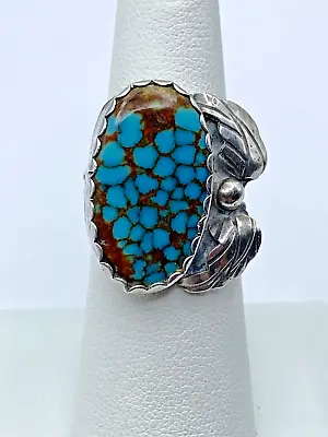 VTG Pilot Mountain Turquoise Ring Sterling Silver SZ 6.75 Navajo Native American • $200