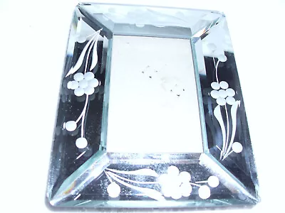 Vintage Milson & Louis Hand Painted Small Glass Frame With Painted Flowers • $5.99