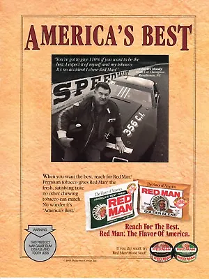 1994 RED MAN CHEW TOBACCO Stock Car Racing PRINT AD WALL ART - CHARLES MOODY • $11.69