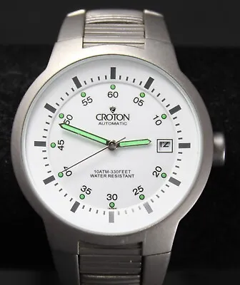 Croton Automatic Date 39mm Man's 100m Diver Watch - Miyota Mvmt - Runs • $89.99