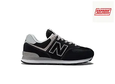 Men's Shoes NB 574 Sneaker Black White • $61.99