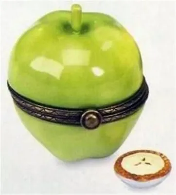 Granny Smith Green Apple & PIE PHB Porcelain Hinged Box New In Box • $24.98