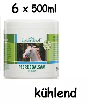 11.83Eur/L) 6x Herbal Farm Horse Balm Cooling Horse Chestnut Rosemary 6x500ml • £30.61