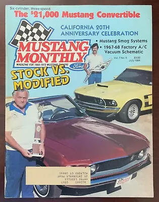 Vintage Mustang Monthly Magazine July 1984 Vol 7 No 5 • $7.50