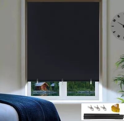 36  Wx72 H Premium Black Out Roller Shade Roll Up Shade UV Blind Screen Portable • $34.99