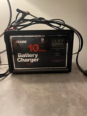 Vtg Sears 10/2 Amp 12 Volt Fully Automatic Auto Battery Charger Chicago IL • $24.99