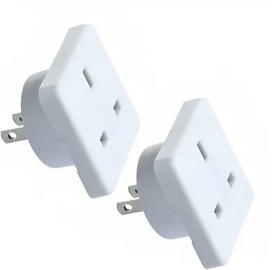 2 Pack UK To USA Travel Adaptor Suitable For USA Canada Australia Mexico 10 Amp • £8.79