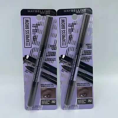  2- Maybelline Express Brow 2-In-1 Pencil Powder 262 Black Brown • $10