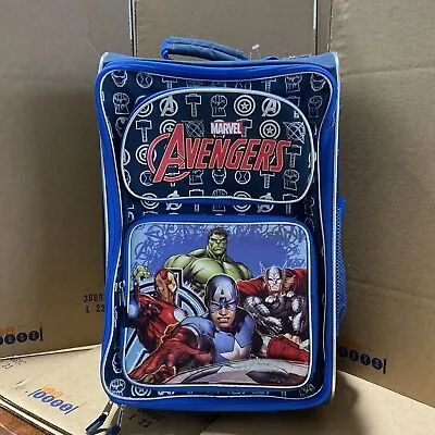 Disney Marvel Avengers Blue Canvas Carry On Suitcase Kids 18 In. • $34.99