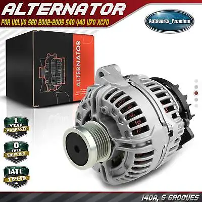 Alternator For Volvo S60 2002-2005 S40 V40 V70 XC70 140A 12V CCW 6-Groove Clutch • $151.99