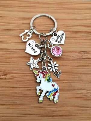 Happy Birthday UNICORN Gift Keyring For Niece Sister 12th 13th 16th Gift For Her • £6.99