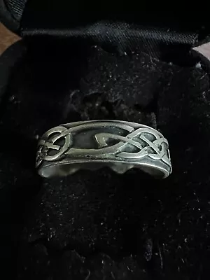 Men's Sterling Silver Celtic Design Band Ring Size 11.5 • $19.99