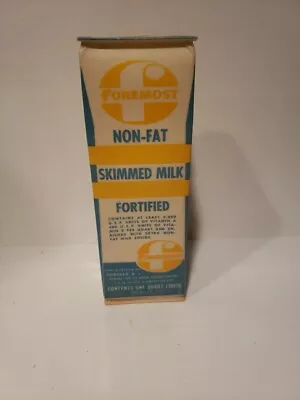 Foremost Dairies Inc. - One Quart Waxed Cardboard Milk Carton - Hoboken NJ • $10