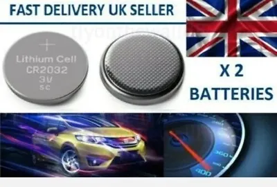 2x Car Key Card Fob Remote Battery Renault Megane Koleos Captur Clio Mk 4 Cr2032 • £2.89