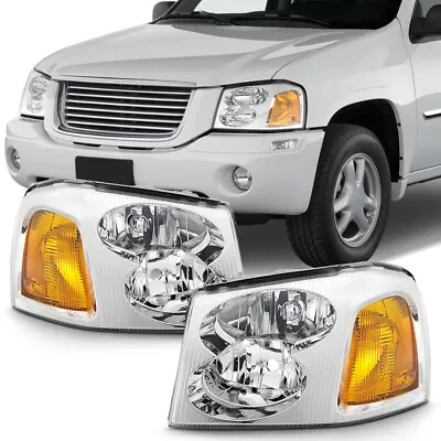 For 02-09 GMC Envoy Headlight Factory Style Replacement Crystal Clear Lamp Pair • $108.66