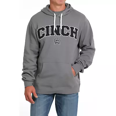 Cinch Men's Grey Graphic Logo Pullover Hoodie MWK1206026 • $49.97