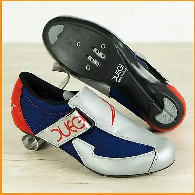 New Duegi Vintage Cycling Bike Shoes 41 Us 7.5 Road Bicycle Leather Look Spd Rep • $71.13