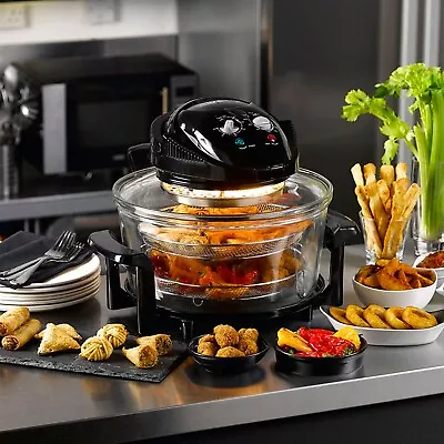 £44.99 • Buy Daewoo Deluxe 17L 1300W Halogen Low Fat Air Fryer Extension Ring 6 Accessories