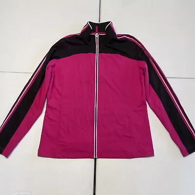 Made For Life Women's M Black/Pink Full Zip Athletic Jacket Pockets • $17.50