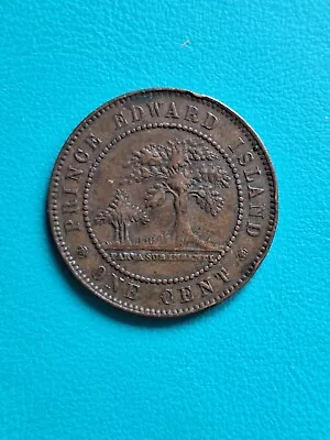 Prince Edward Island 1 Cent 1871 Bronze Coin - Victoria • £4.99