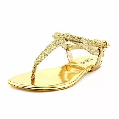 MICHAEL Michael Kors Women's Metallic Gold Jessie Glitter Flat Thong Sandal 7 • $59.99