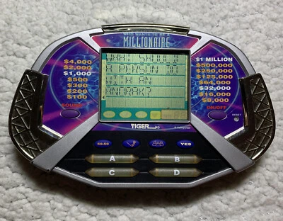 £17.14 • Buy 2000 Tiger Electronics Valleycrest Who Wants To Be A Millionaire Handheld Game 