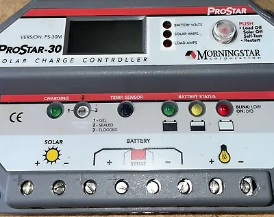 New MORNINGSTAR PROSTAR PS-30M With LCD Display PWM Charge Controller 12/24V 30A • $100