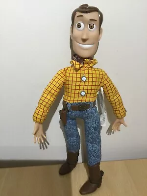 1995 Thinkway Disney Toy Story Talking 11” Woody Action Figure Rare Push Button • £4.99