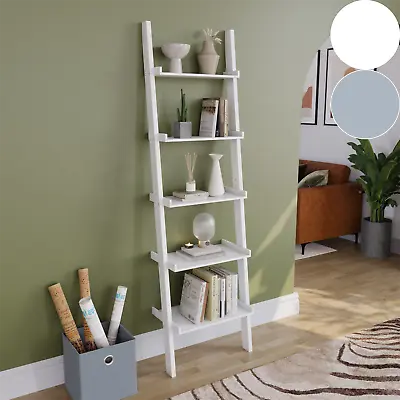£34.99 • Buy CLEARANCE Ladder Shelf Bookcase 4 5 Tier Display Storage Shelving Unit Stand