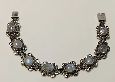 Vintage Sterling Moonstone Bracelet • $74.99