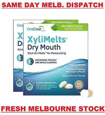 Xylimelts For Dry Mouth Mild Mint 80 Disc - Melbourne Stock - Free Post New • $48.50