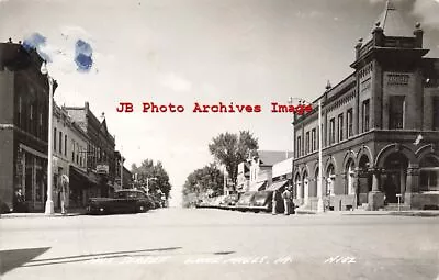 IA Lake Mills Iowa RPPC Mill Street Business Section Cook Photo No N182 • $9.99