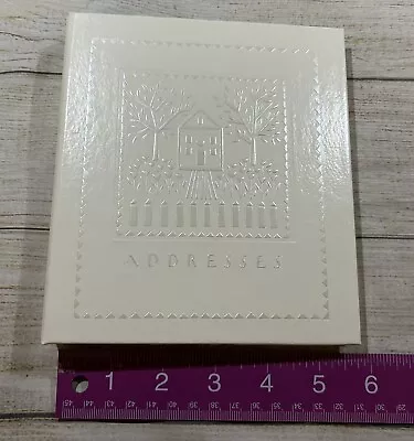 Vintage Address Book Hallmark House White Binder Never Used Hard Back Book Tub22 • $11.24