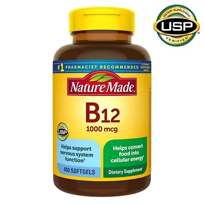 Nature Made Vitamin B12 1000 Mcg. 400 Softgels 2025/07 • $27.99