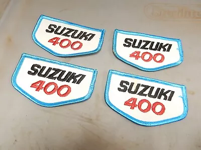 Qty 4 NOS Vintage Suzuki 400 RM400 DR400 TM400 Jacket Hat Patches 3 1/2  X 2  • $14.99