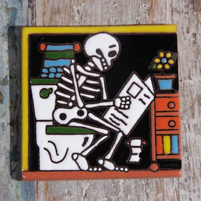 MEXICAN Relief TILE 10.5X10.5 CMS On The Loo • £4.95