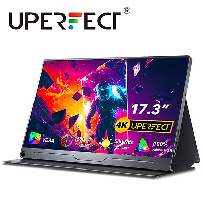 UPERFECT 17.3  4K Portable Gaming Monitor 3840*2160 HDMI USB C Screen For PS 5 • $381.99