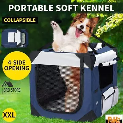 PaWz Pet Airline Travel Kennel Folding Crate Cat Dog Portable Carrier Cage 2XL • $100