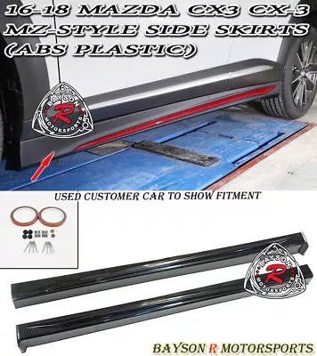 Fits 16-21 Mazda CX-3 CX3 MZ-Style Side Skirts (ABS) • $159.99