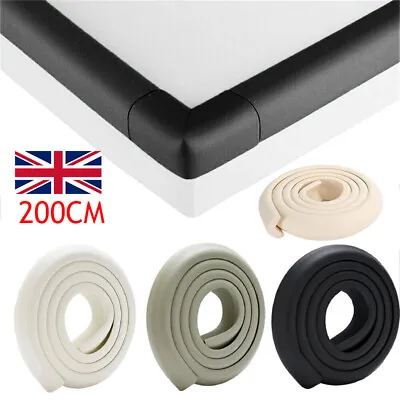 2M Kids Baby Safety Foam Rubber Bumper Strip Safety Table Edge Corner Protector • £5.07