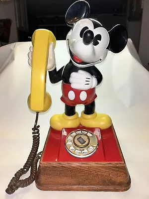 Vintage 1976 DISNEY Mickey Mouse Rotary TELEPHONE Desk Phone Western Electric • $75.99