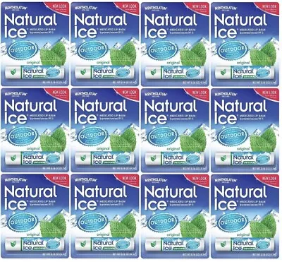 12 PACK- Mentholatum Natural Ice Lip Balm Original SPF 15 • $24.99