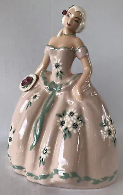 Vintage S-Quire Ceramics California Pottery Figure Victorian Woman #114 By Zaida • $50