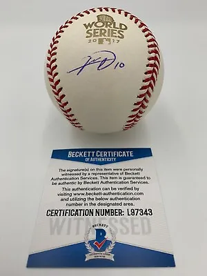 YULI GURRIEL Signed/autographed Rawlings MLB 2017 WORLD SERIES Baseball - BAS • £192.79