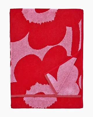 Marimekko Towel Unikko Pink Red - Unikko Bath Towel Red/Pink (27.5  X 59  / 7... • $62