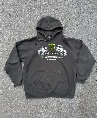 AMA SUPERCROSS FIM World Championship Monster Energy Men's Hoodie Sweatshirt - L • $35