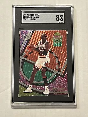 1993-94 Fleer Ultra Power In The Key #2 Michael Jordan SGC 8-HOF GOAT! • $20.50