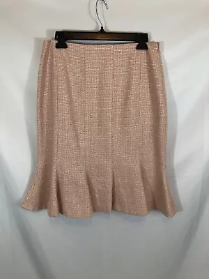 Maggy London Womens Size 10 Pink Side Zip Lined Peplum Skirt • $14.40